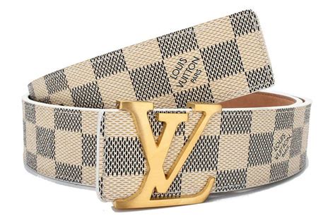 all white lv belt|louis vuitton checkered belt.